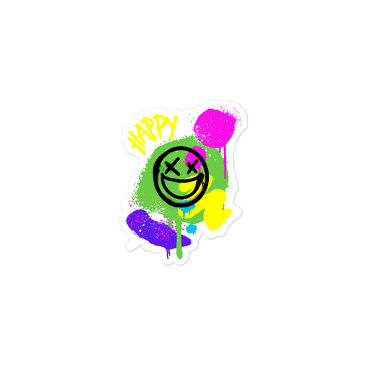Graffiti Happy Faces Bubble-free stickers