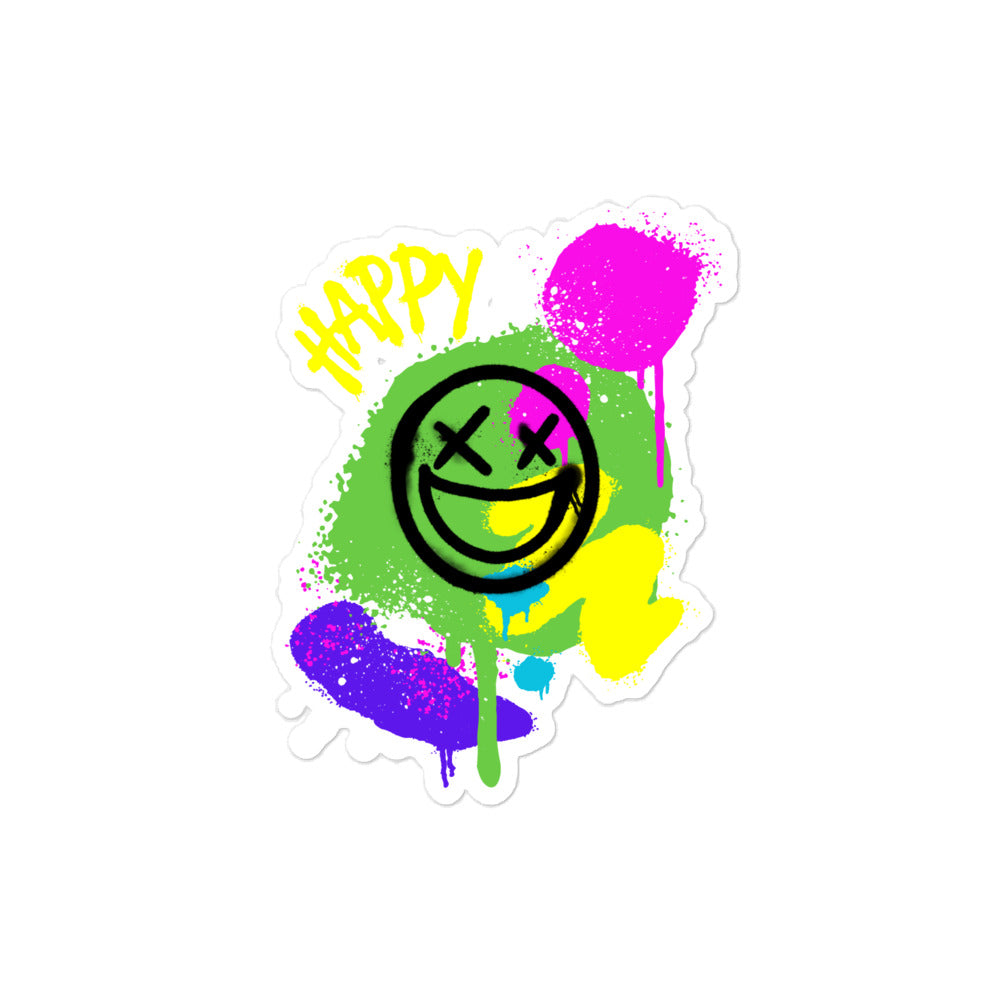 Graffiti Happy Faces Bubble-free stickers