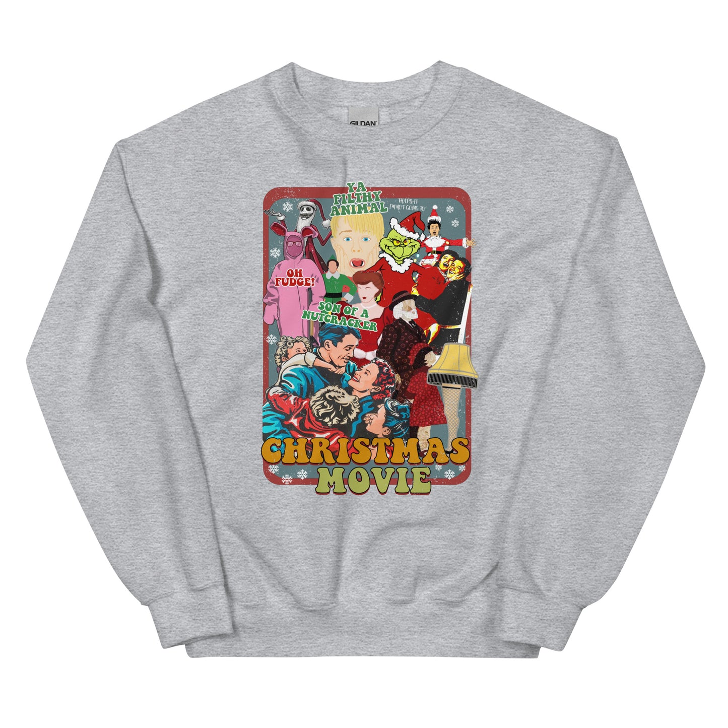 Festive Christmas Movie Favorites Collage Unisex Sweatshirt