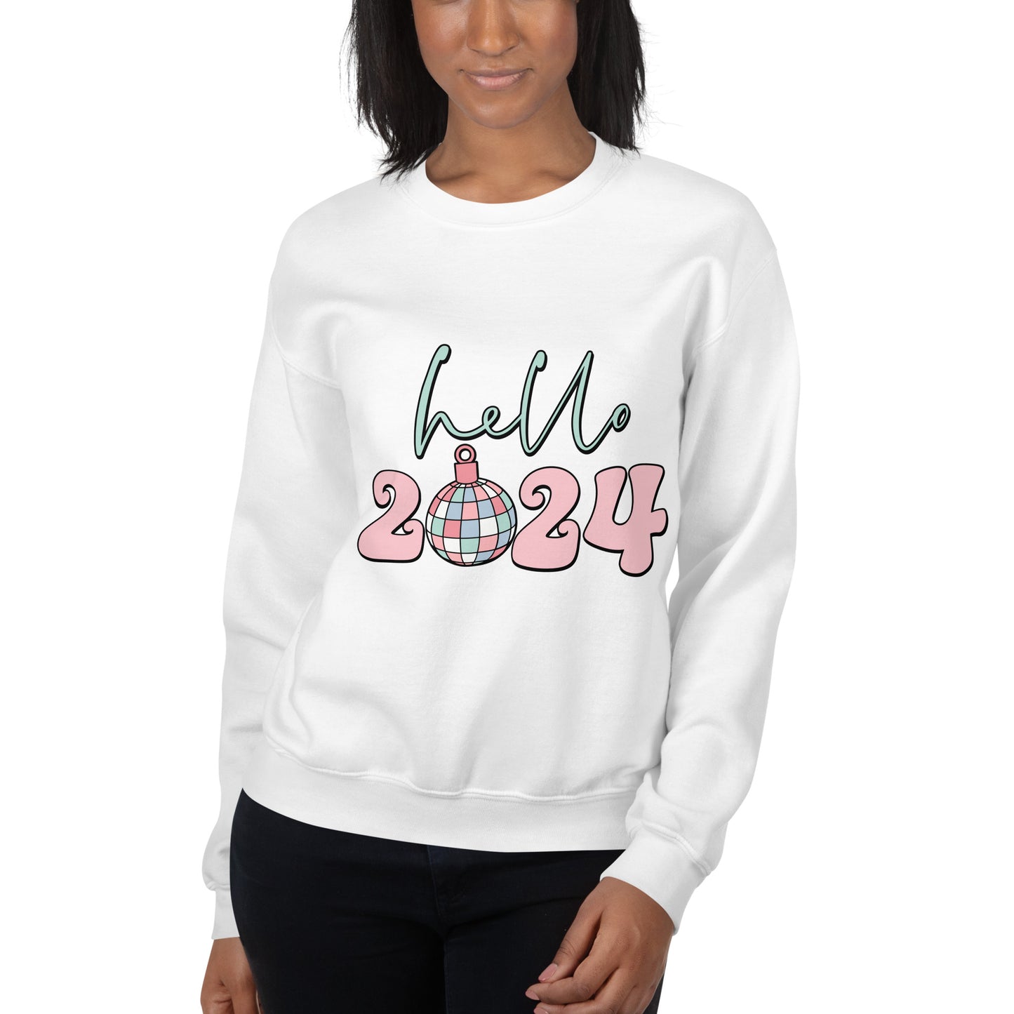 Hello 2024 Disco Unisex Sweatshirt