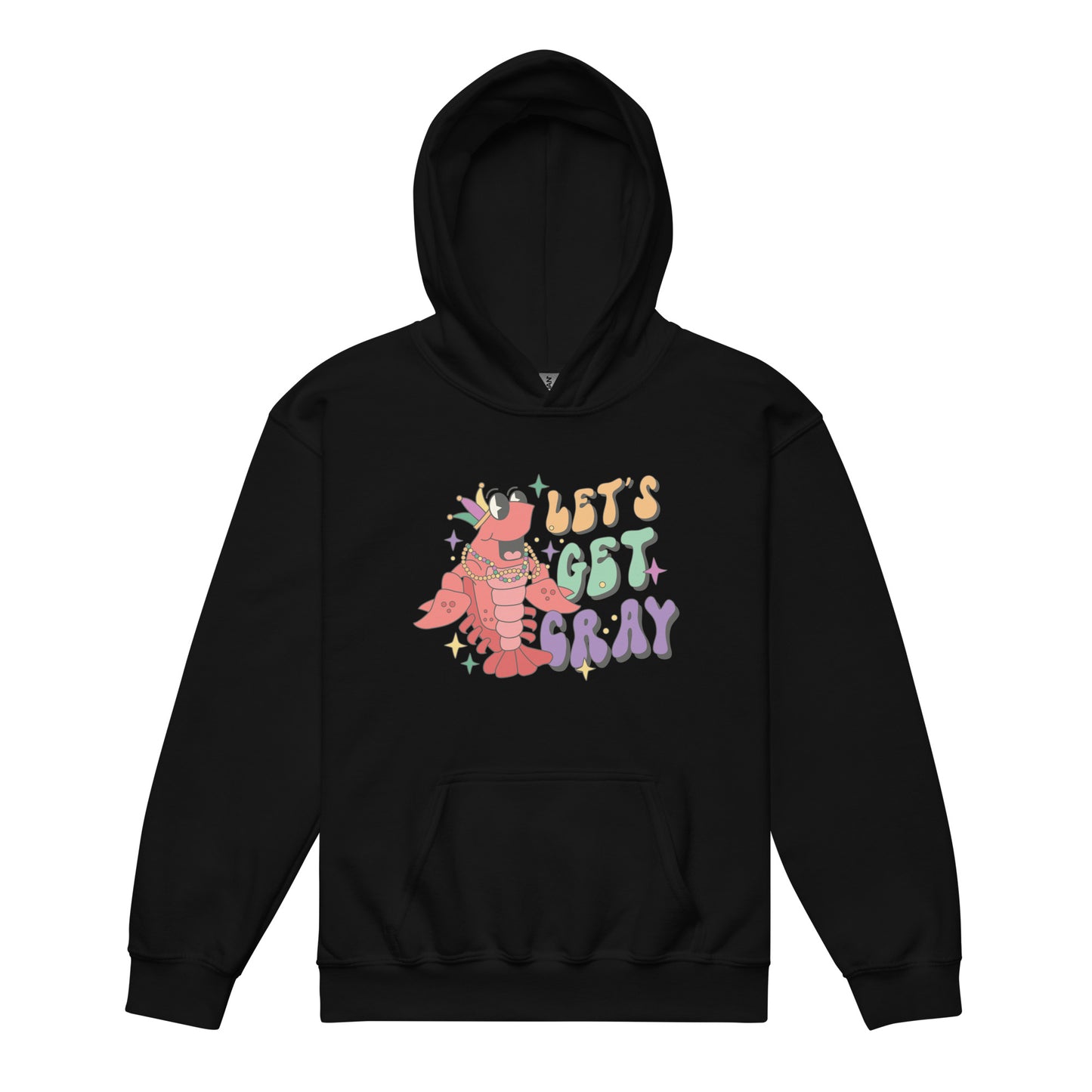 Let's Get Cray - Mardi Gras - Youth Hoodie